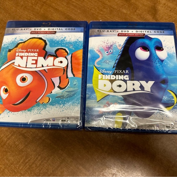Finding Nemo and Finding Dory blu-ray DVDs brand new still in plastic wrap. - Picture 1 of 1